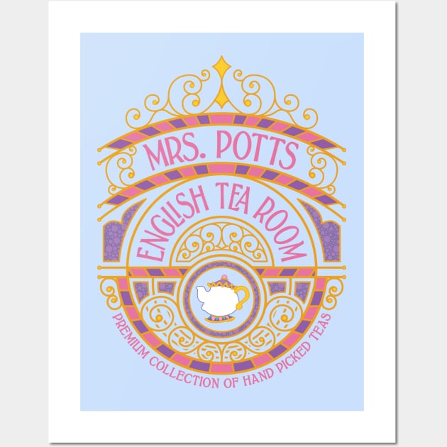 Mrs. Potts English Tea Room Wall Art by MagicalJunket